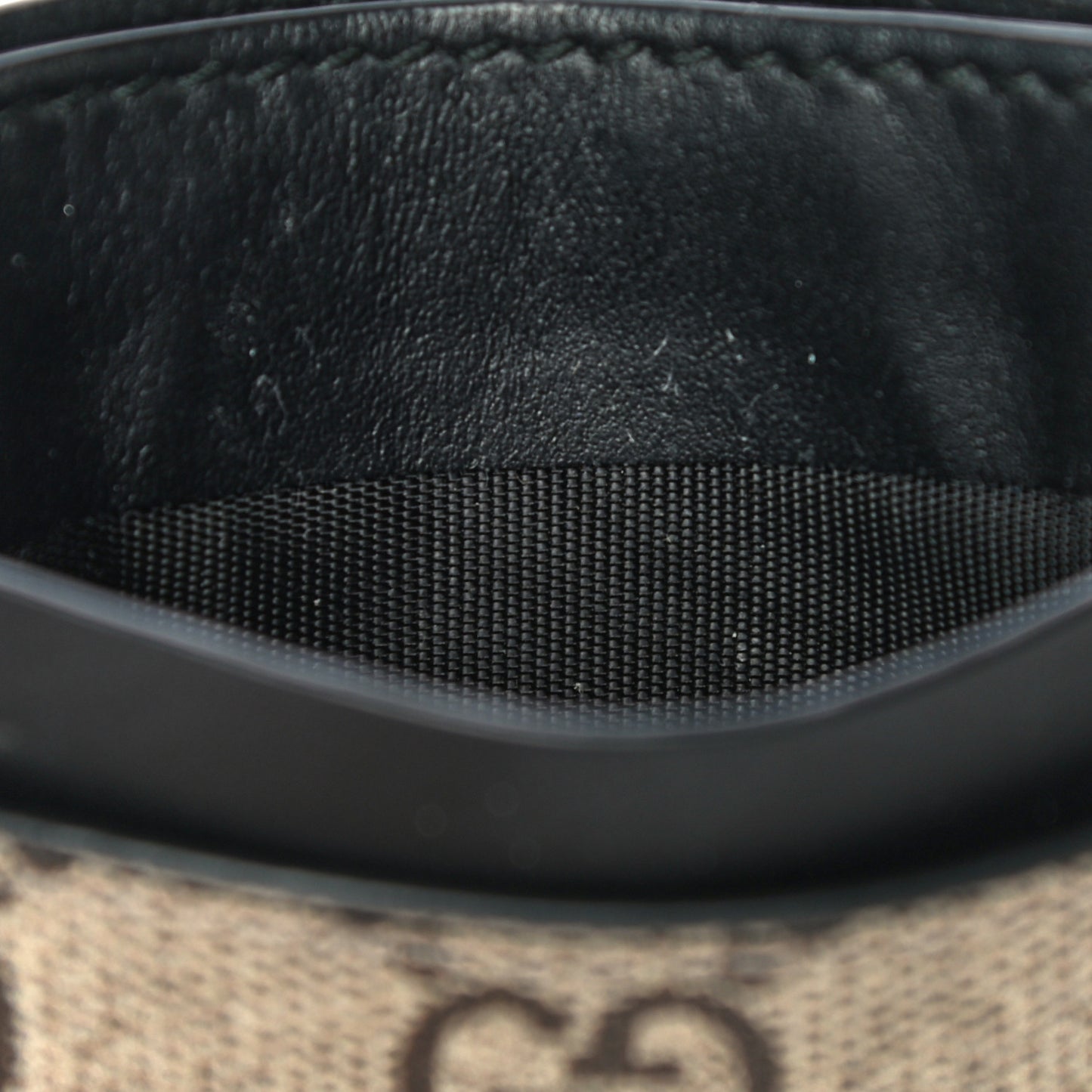 GG Supreme Monogram Kingsnake Card Holder Beige Black