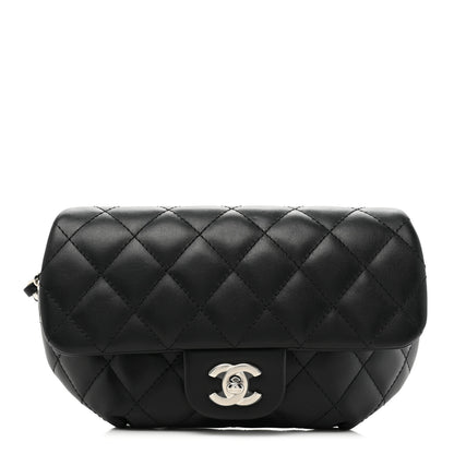 Chanel Calfskin Quilted CC Uniform Flap Belt Bag Black 1 of 9