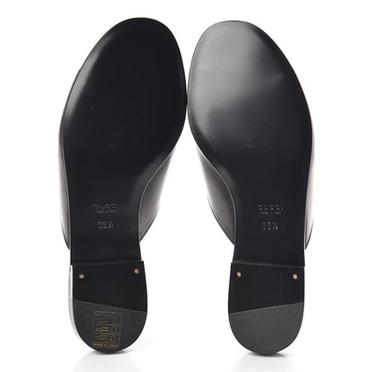 Gucci Malaga Kid Horsebit Slide Sandals 35.5 Black 5 of 8