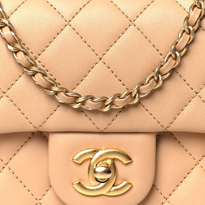 Chanel Lambskin Quilted Mini Pearl Crush Flap Beige 8 of 11