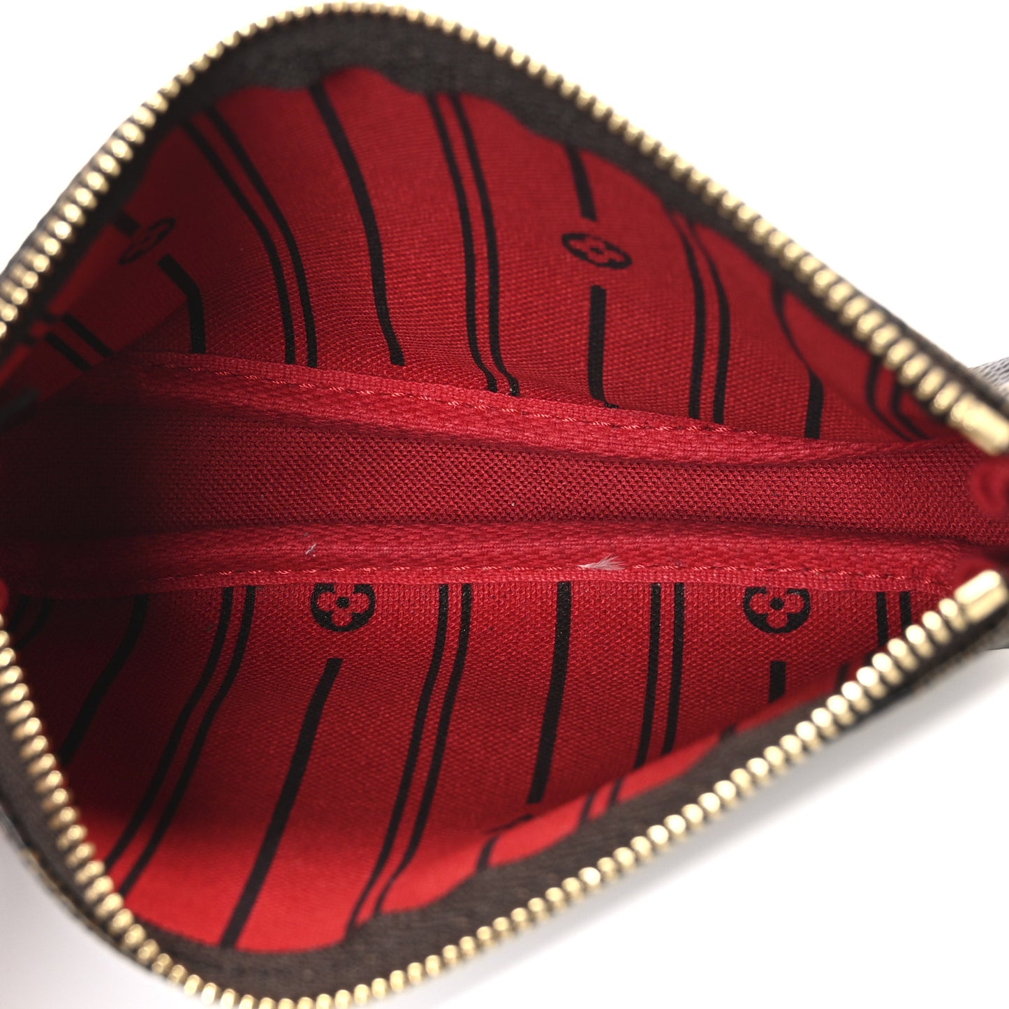 Damier Ebene Complice Trunks and Bags Mini Pochette Accessories Red