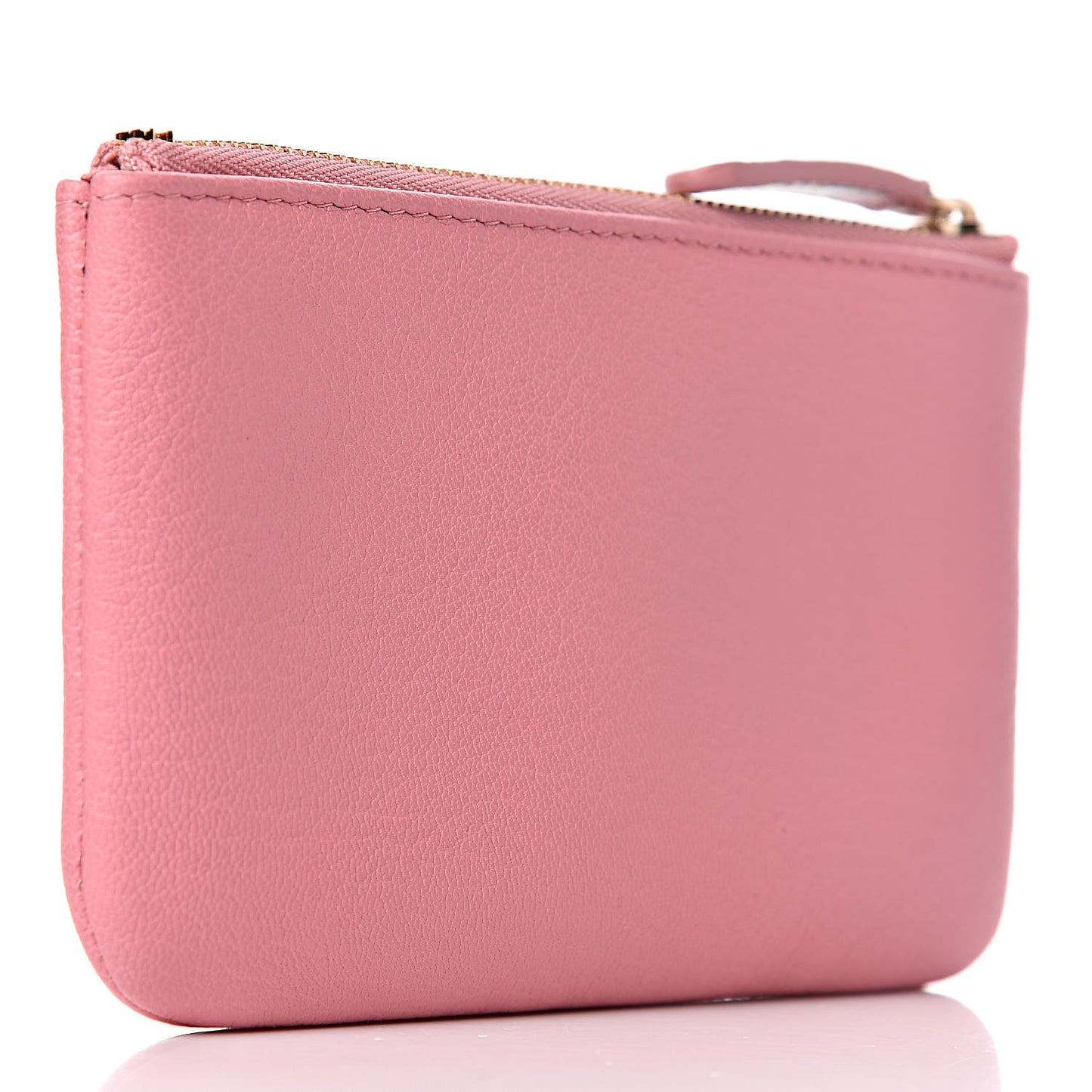 Goatskin Small CC Clover Cosmetic Case Pink