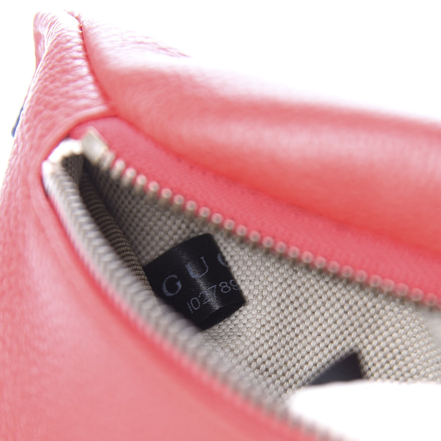 Grained Calfskin Small Logo Belt Bag Hibiscus Red