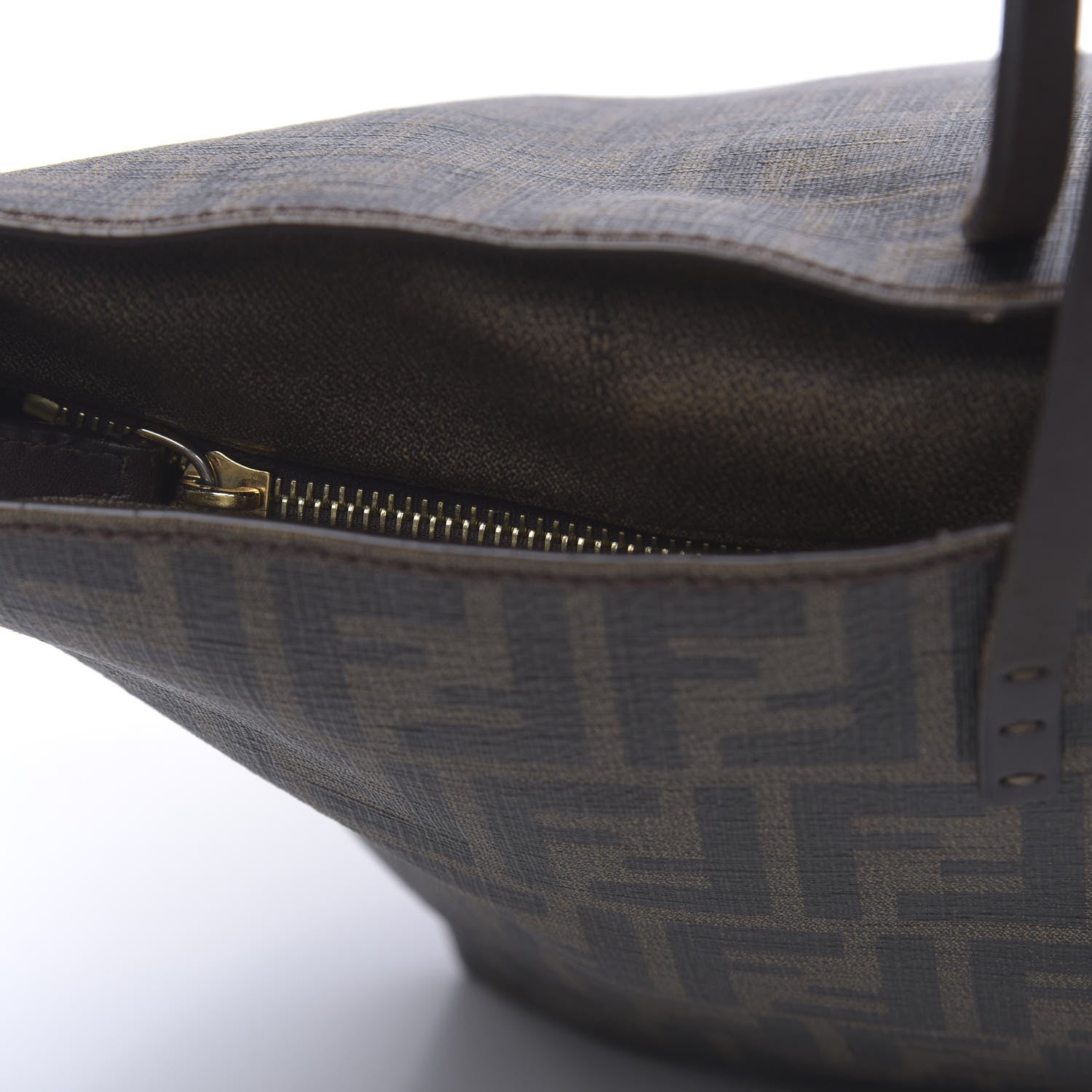 Fendi Zucca Spalmati Medium Roll Tote Tobacco Moro 15 of 23