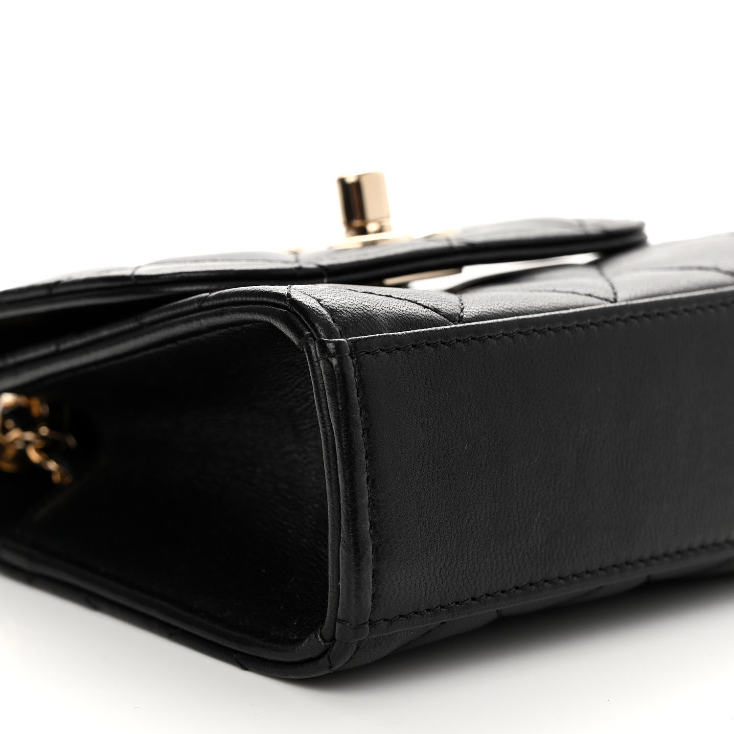 Chanel Lambskin Quilted Mini Trendy CC Chain Wallet Black 9 of 13