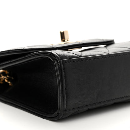 Chanel Lambskin Quilted Mini Trendy CC Chain Wallet Black 9 of 13
