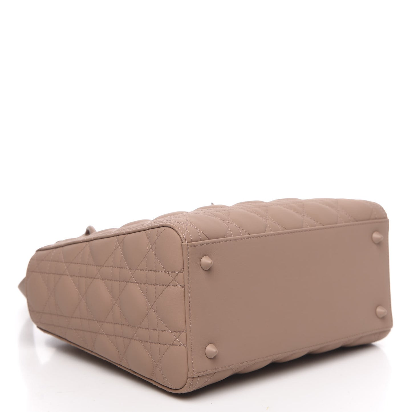 Ultra Matte Calfskin Cannage Medium Lady Dior Beige