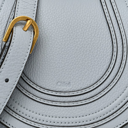 Chloe Grained Calfskin Small Marcie Saddle Bag Shady Blue 8 of 10