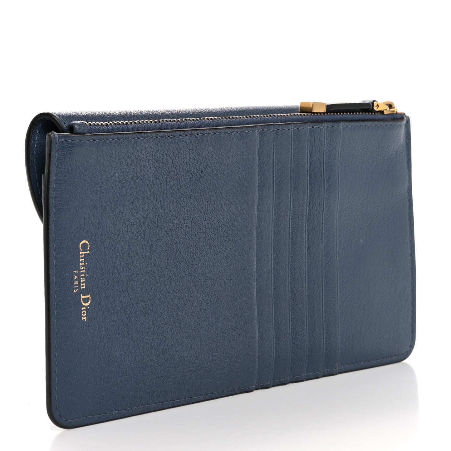 Goatskin Saddle Pouch Wallet Cloud Blue