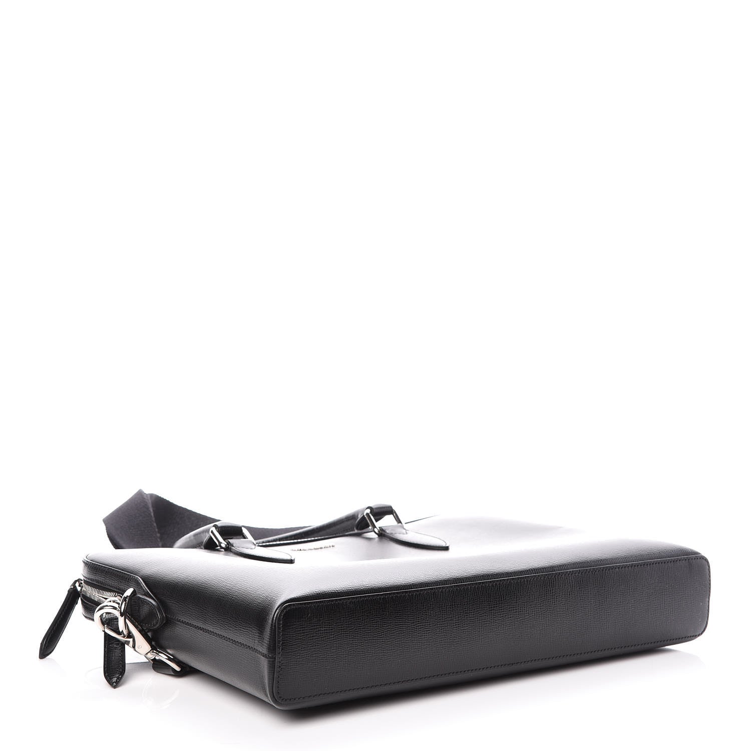 Burberry Textured Calfskin Barrow Briefcase Black 4 of 8