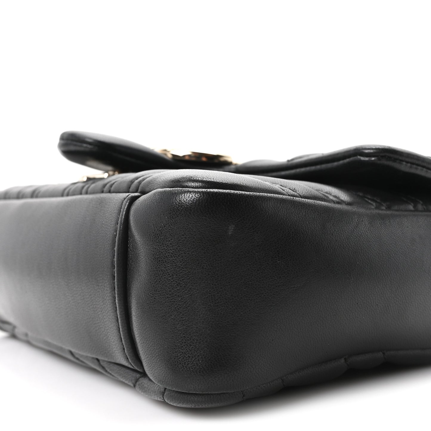 Lambskin Matelasse Small GG Marmont Shoulder Bag Black