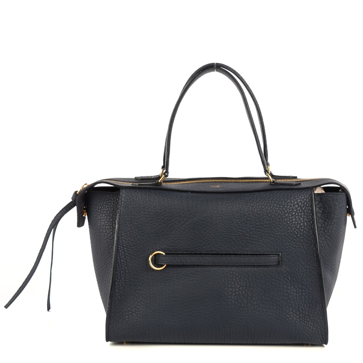 Bullhide Calfskin Small Ring Bag Navy Blue