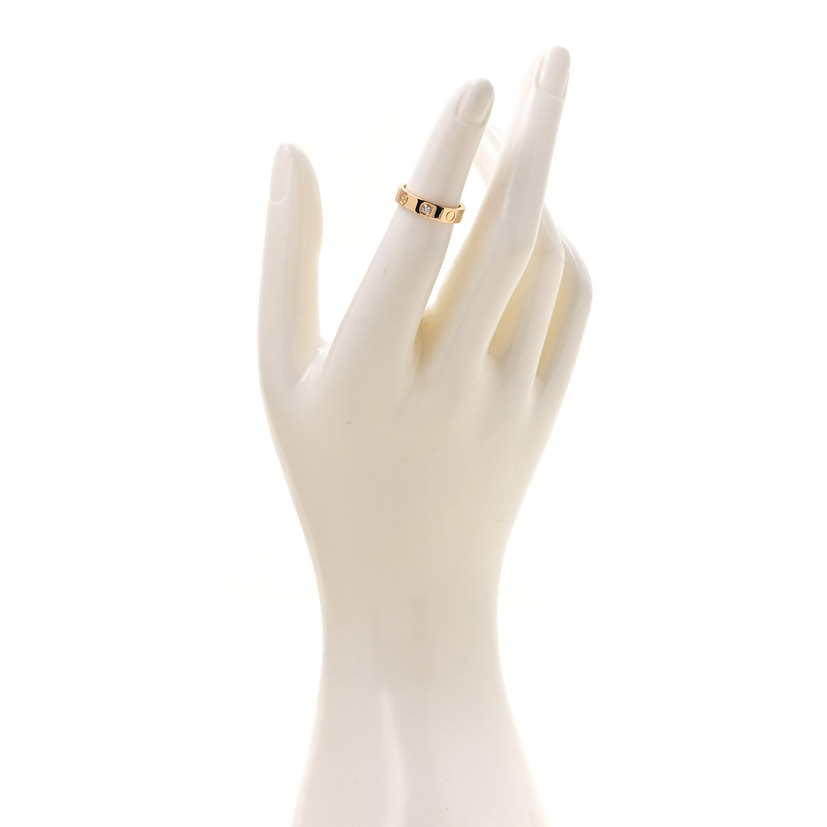Cartier 18K Yellow Gold Diamond 4mm LOVE Wedding Band Ring 47 4 2 of 5