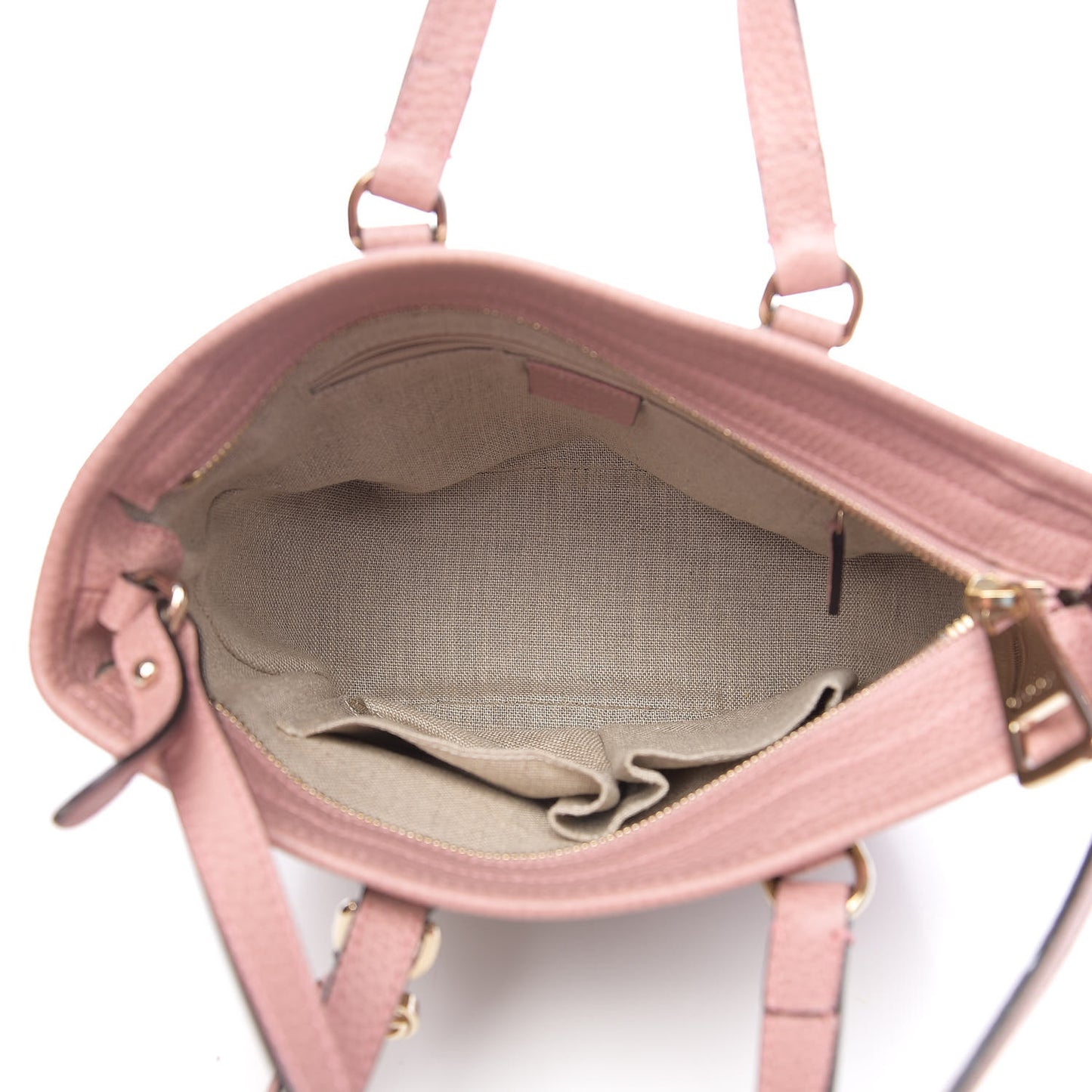 Monogram Small Bree Tote Beige Soft Pink