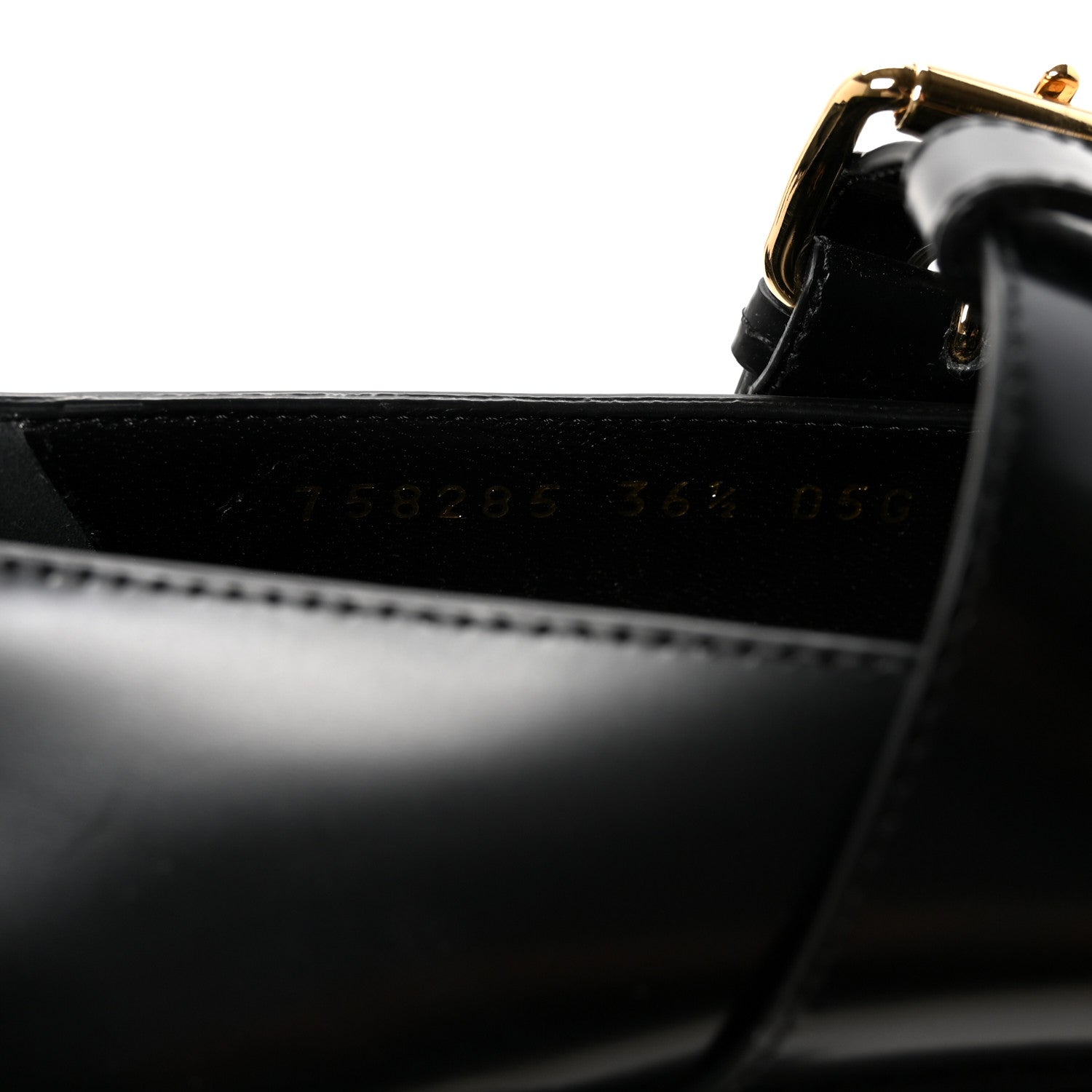 Gucci Calfskin Womens Horsebit Platform Chunky Lug Sole Mary Jane 40mm Loafers 36.5 Black 9 of 10