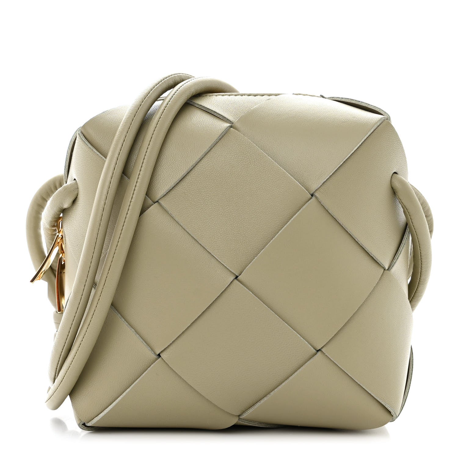 Bottega Veneta Lambskin Maxi Intrecciato Mini Cassette Camera Bag Travertine 1 of 9