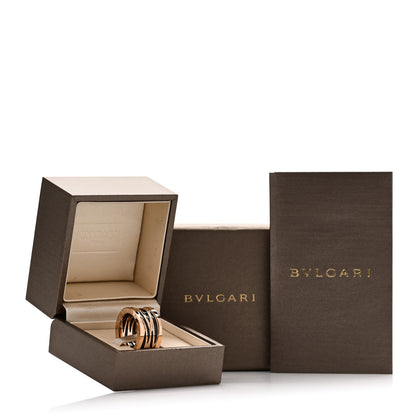Bulgari 18K Rose Gold Black Ceramic B.Zero1 Legend Four-Band Ring 55 7.25 6 of 6