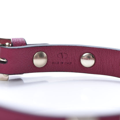 Valentino Garavani Vitello Rockstud Bracelet Raspberry 4 of 5