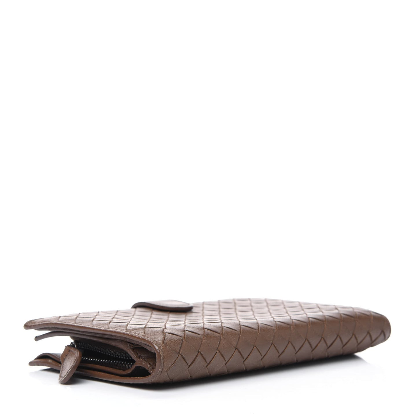 Nappa Intrecciato Continental Wallet Chene
