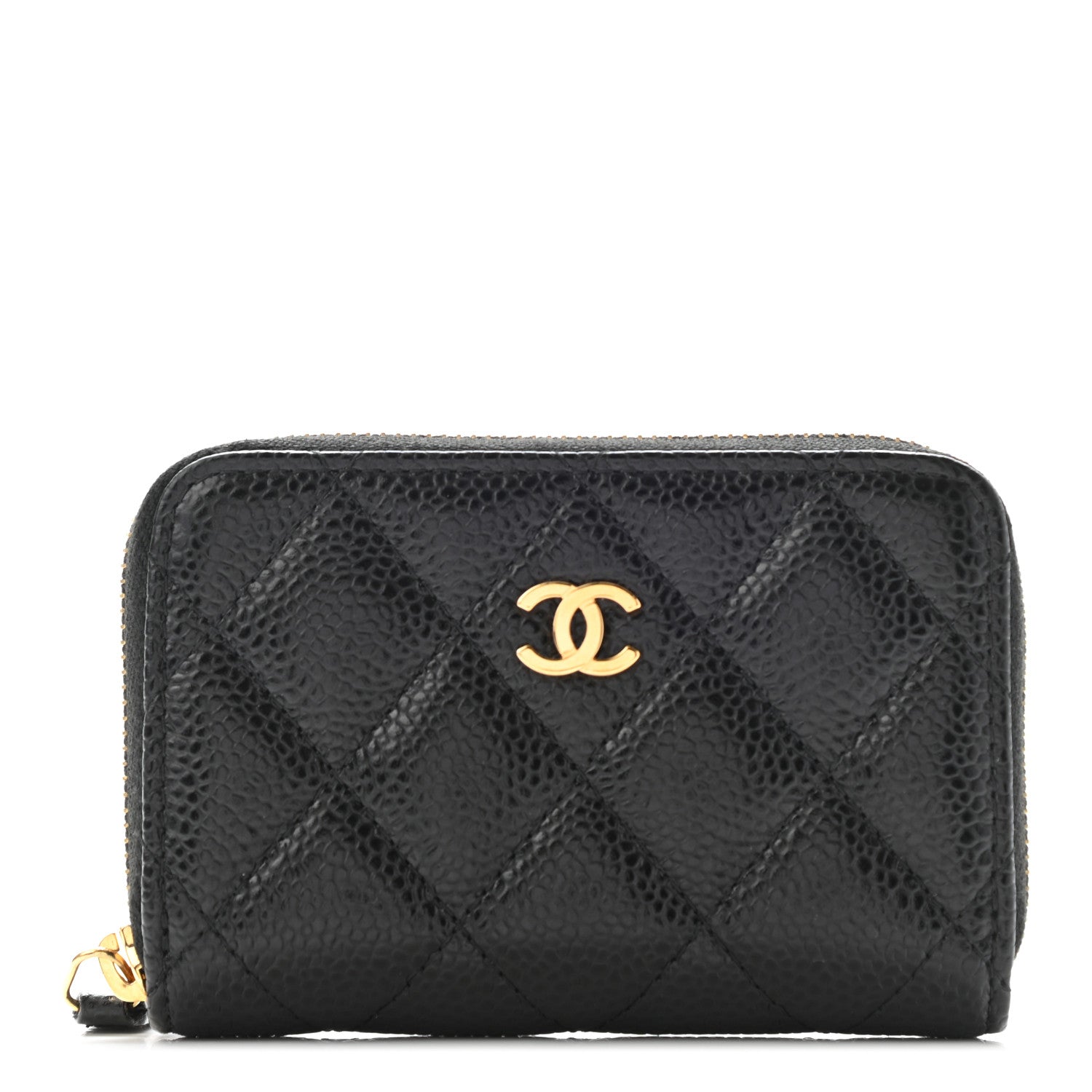 Chanel Caviar Quilted Zip Coin Purse Black 1 of 7