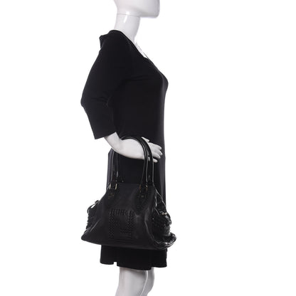 Fendi Nappa Patent Grommet Bag De Jour Black 2 of 11