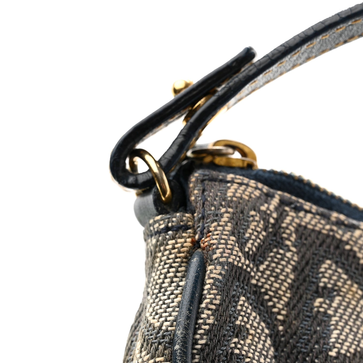 Christian Dior Monogram Mini Saddle Pochette Navy 8 of 8