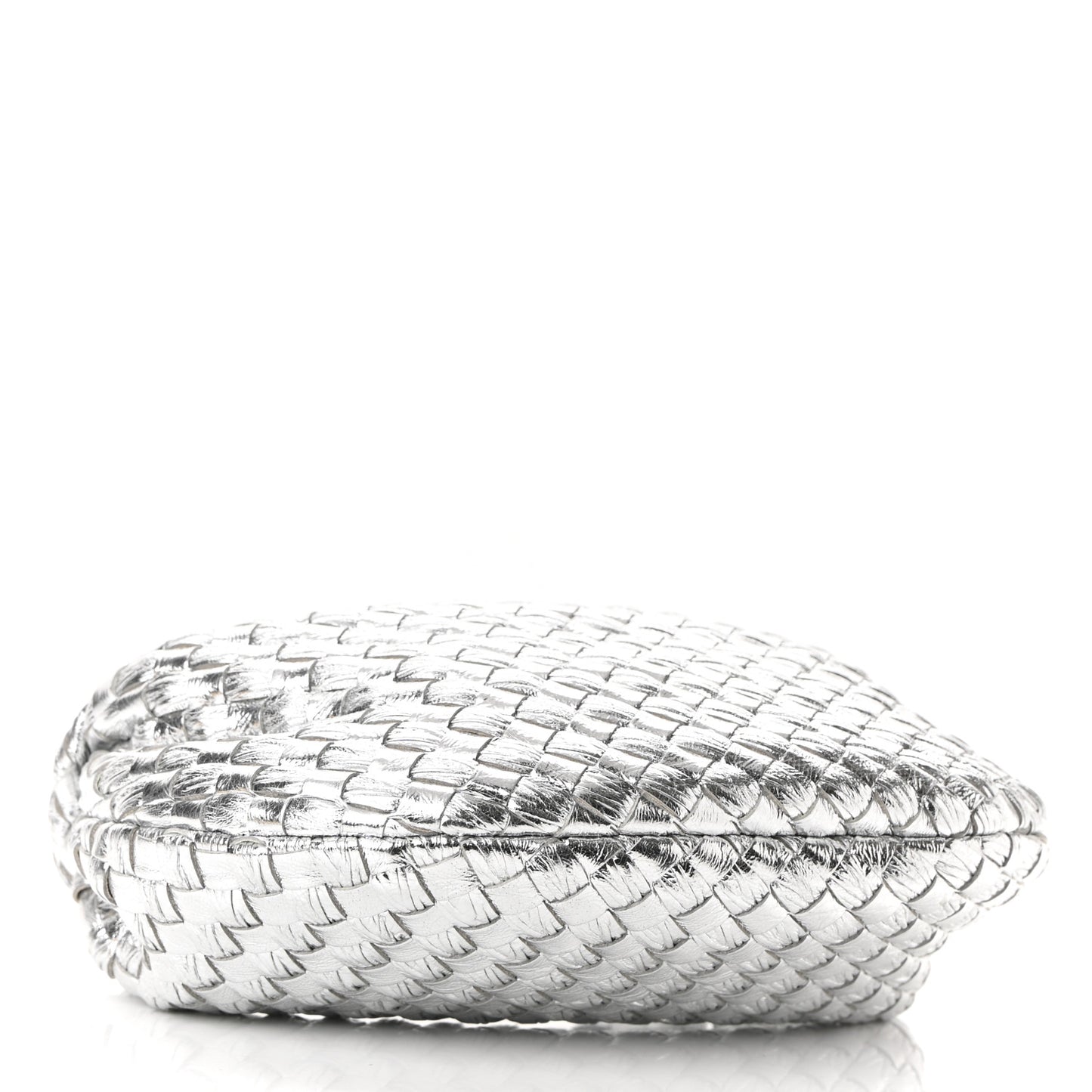 Metallic Nappa Intrecciato Mini Jodie Silver