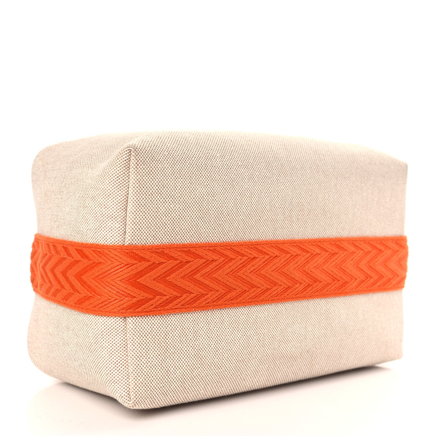 Hermes Canvas Large Bride-A-Brac Pouch Natural Orange 4 of 8