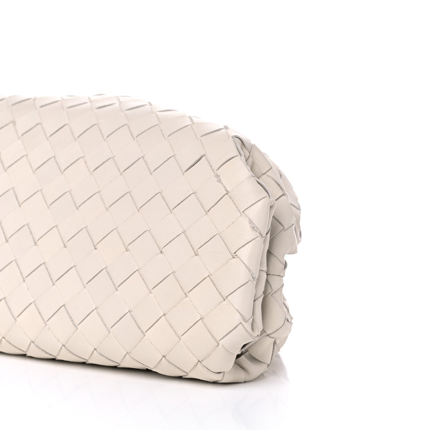 Bottega Veneta Nappa Maxi Intrecciato The Pouch Oversized Clutch Ice Cream 9 of 11
