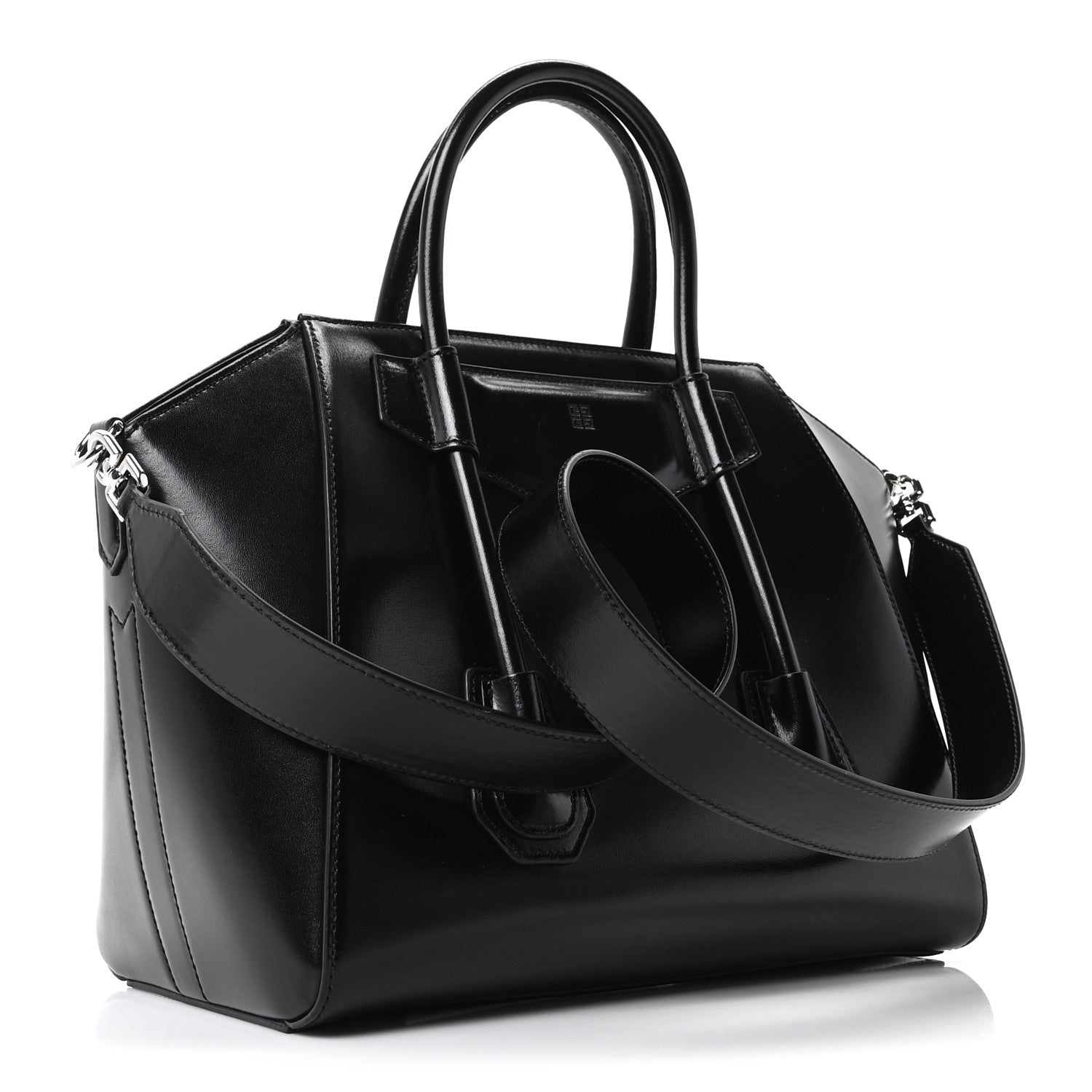 Givenchy Box Calfskin Small Lock Antigona Shoulder Bag  Black 3 of 9