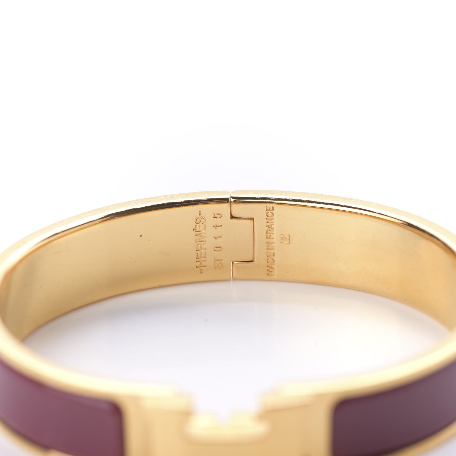 Hermes Enamel Narrow Clic Clac H Bracelet PM Rose de Chine 6 of 7