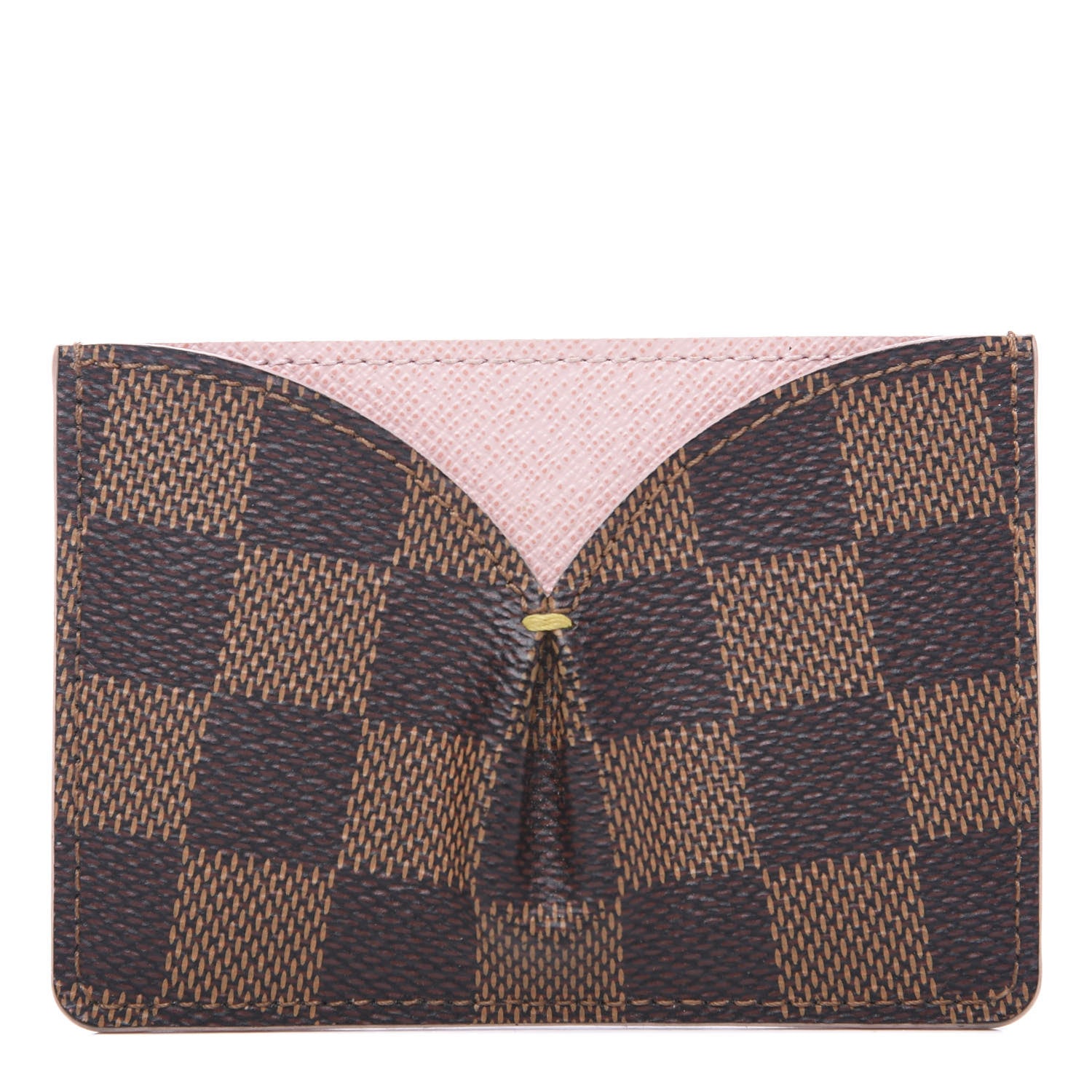 Louis Vuitton Damier Ebene Caissa Card Holder Rose Ballerine 1 of 7