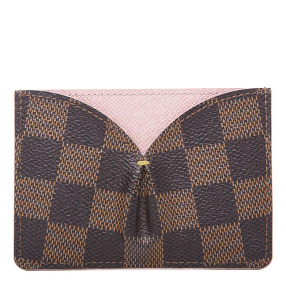 Louis Vuitton Damier Ebene Caissa Card Holder Rose Ballerine 1 of 7