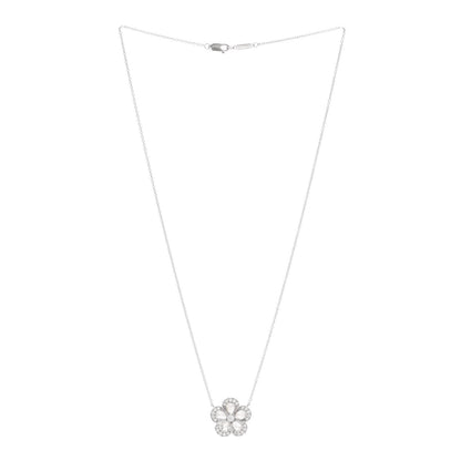 Tiffany Platinum Diamond Enchant Garden Rose Cut Flower Pendant Necklace 3 of 5