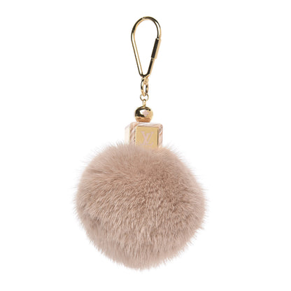 Louis Vuitton Mink Fur Fluffy Bag Charm Blush 1 of 3