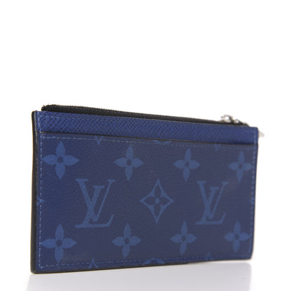 Louis Vuitton Monogram Taiga Coin Card Holder Cobalt 3 of 7