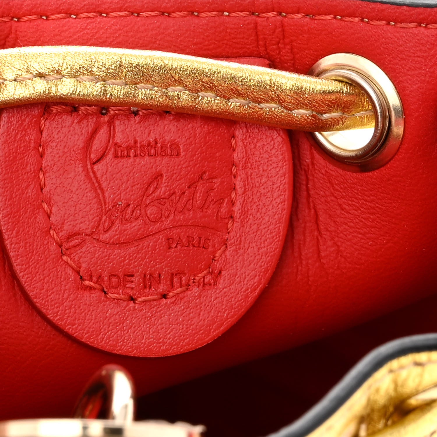 Christian Louboutin Kid Laminato Marie Jane Bucket Bouton 6 of 9