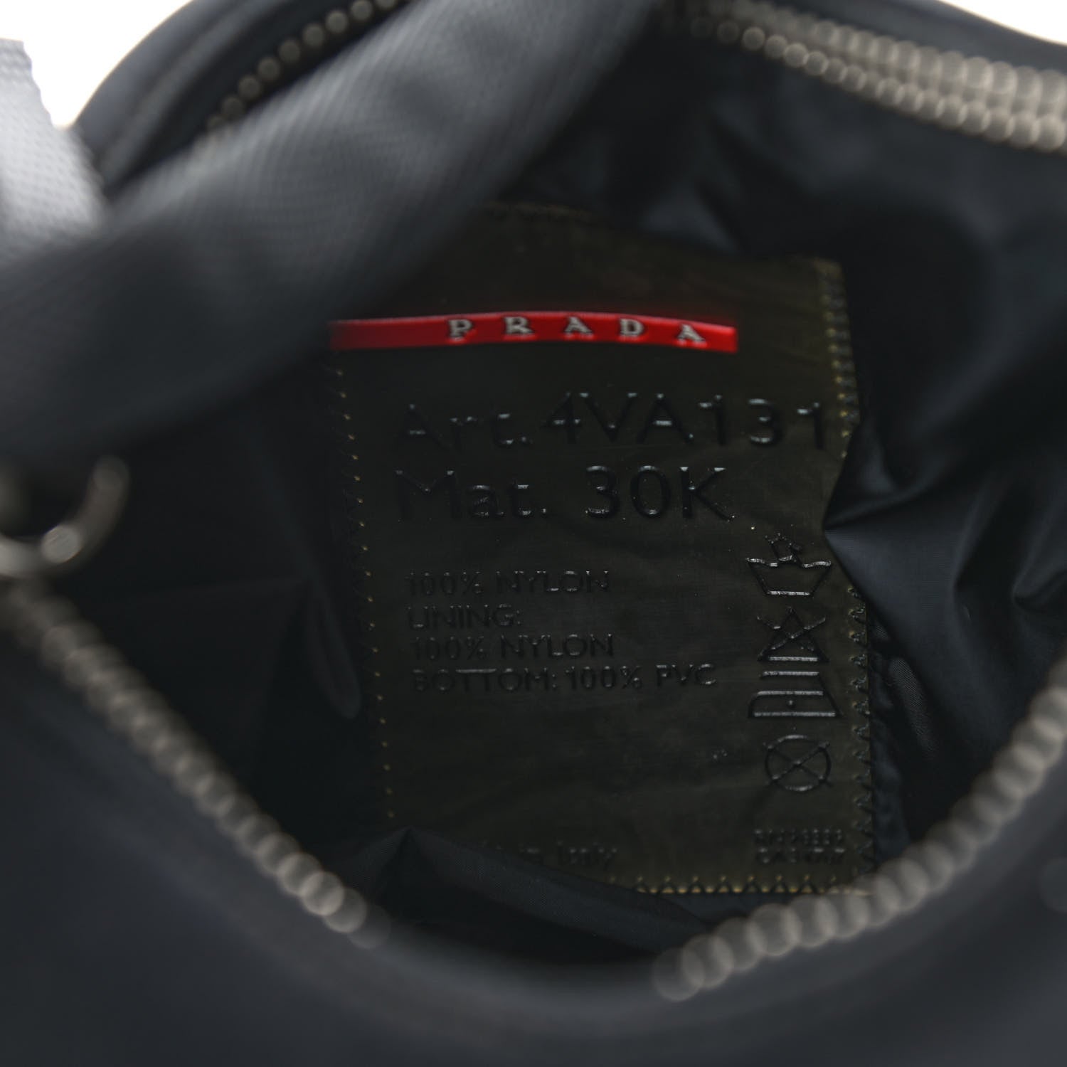 Prada Tessuto Nylon Shoulder Bag Black 5 of 7
