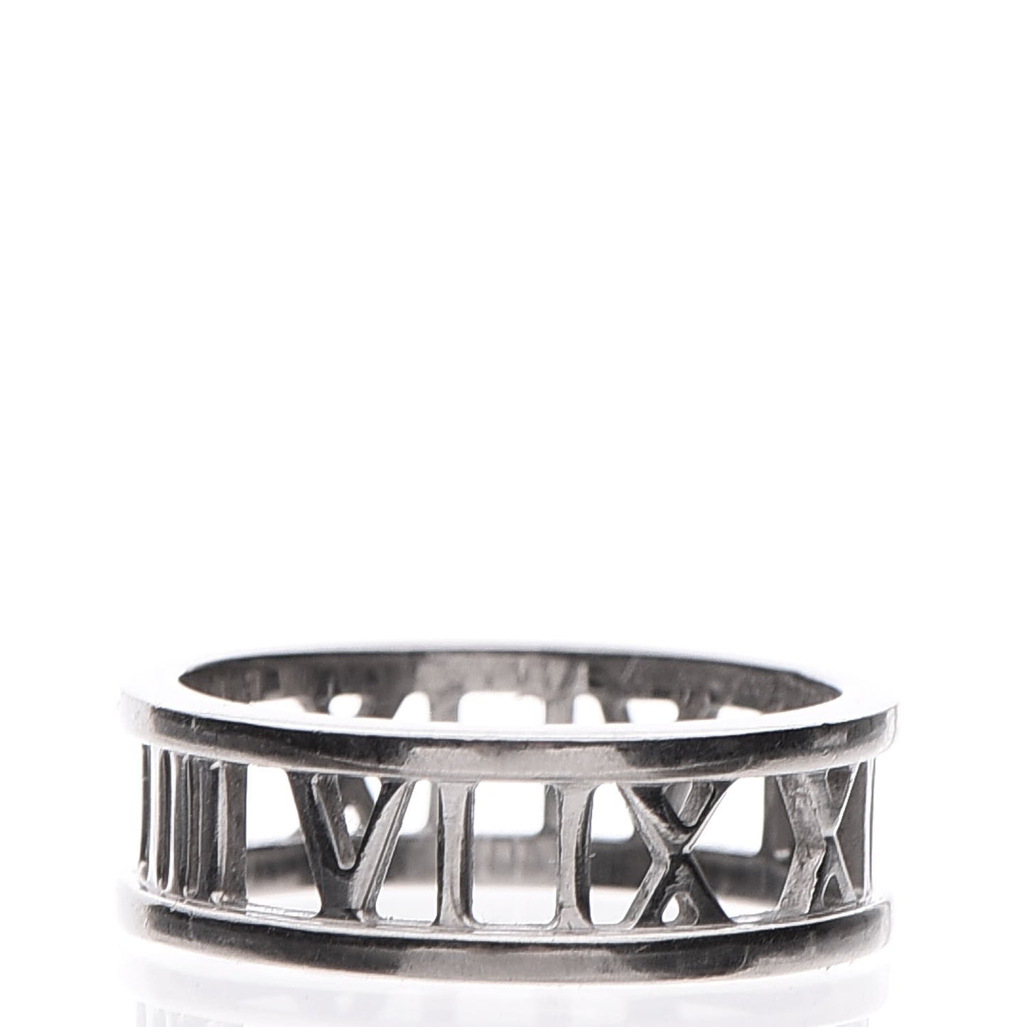 18K White Gold Atlas Open Ring 56 7.50