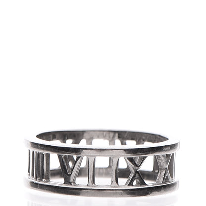 Tiffany 18K White Gold Atlas Open Ring 56 7.50 3 of 6
