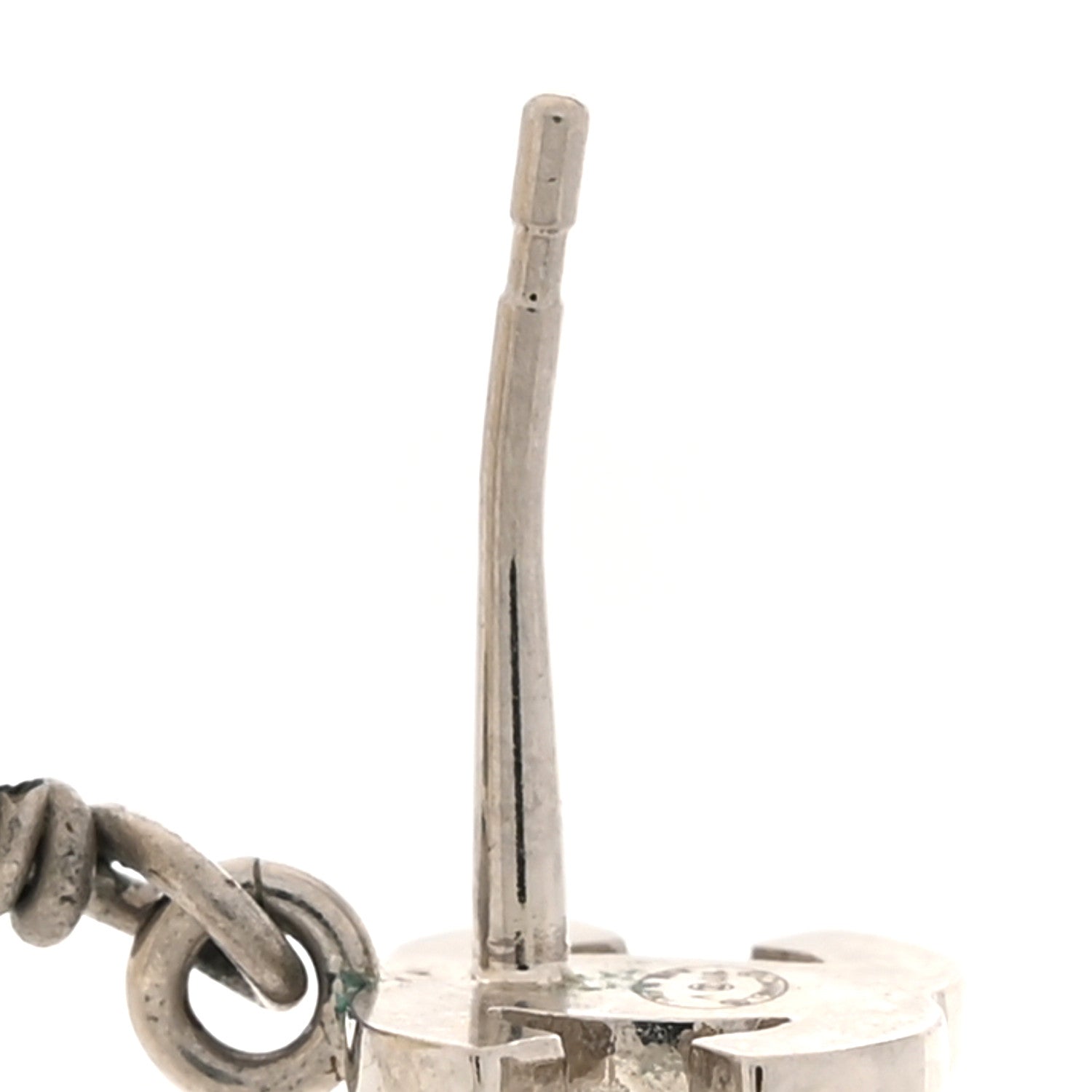 Chanel Crystal Pearl CC Drop Earrings Silver Pearly White 5 of 7