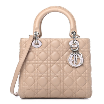 Christian Dior Lambskin Cannage Medium Lady Dior Rose Poudre 1 of 11