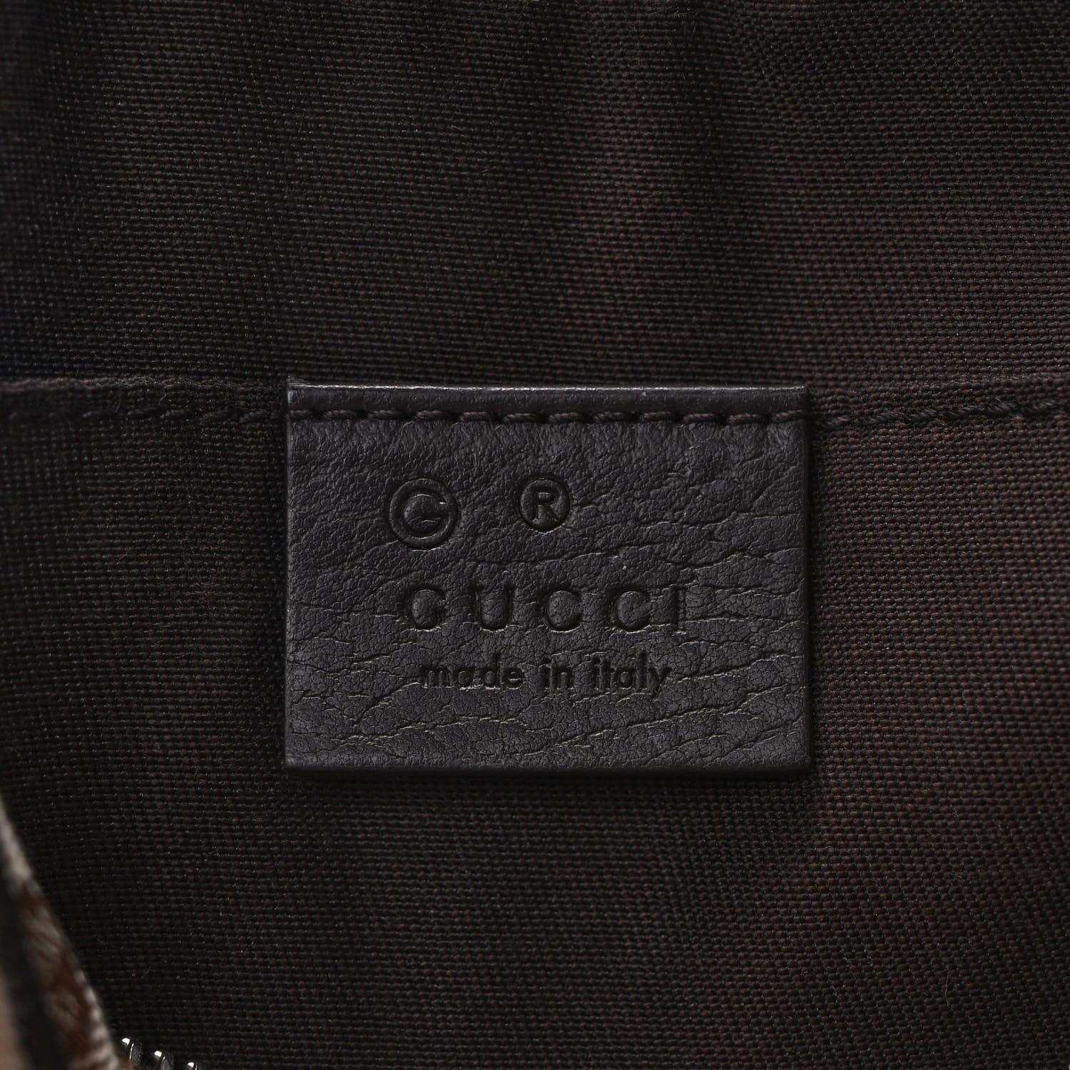 Gucci Monogram Dollar Calfskin Belt Bag Beige Ebony Testa di Moro Marrone Scuro 6 of 9