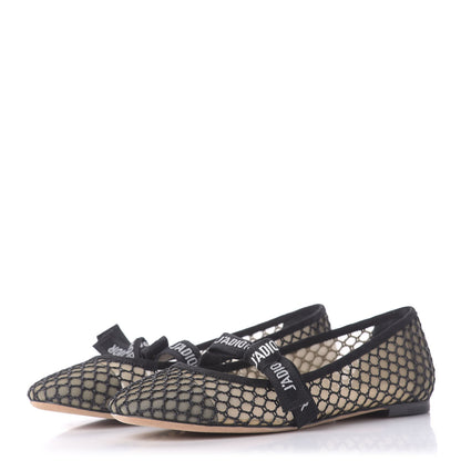 Christian Dior Resille Ribbon Miss J'Adior Ballet Flat 38.5 Black 3 of 10