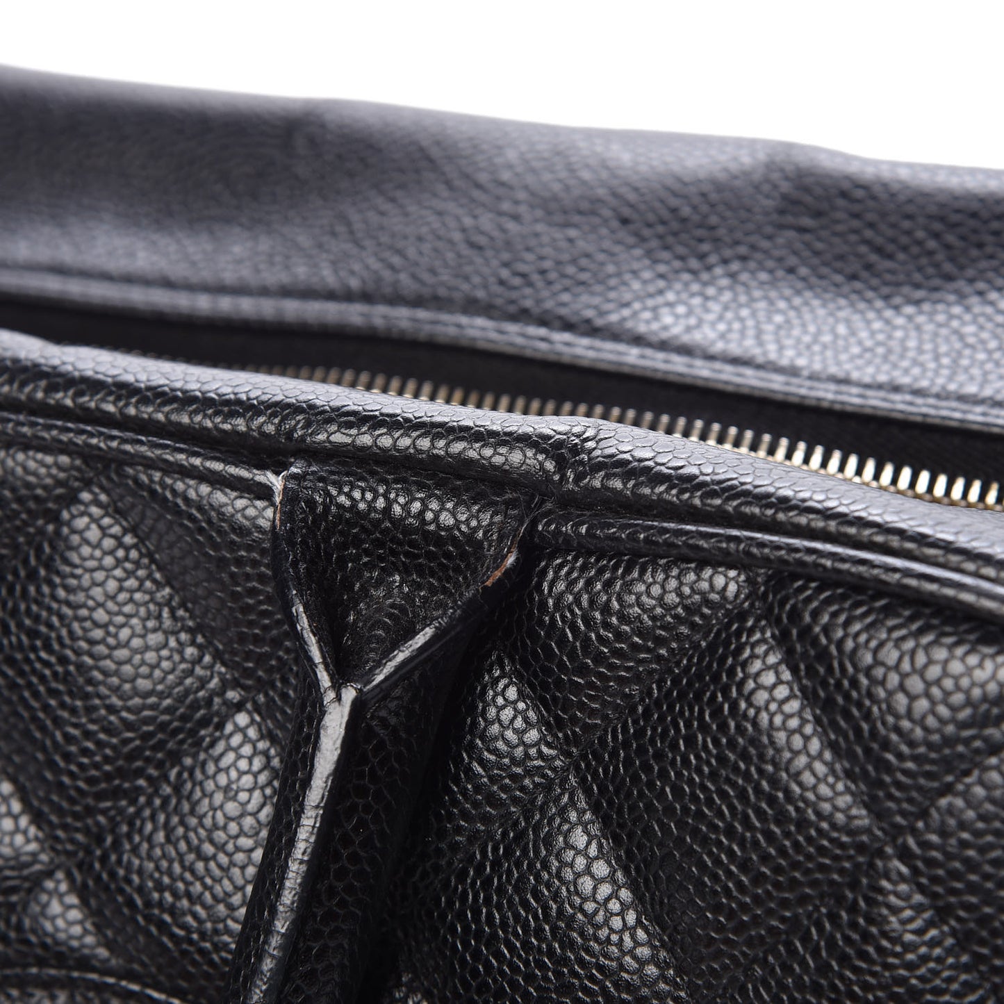 Caviar Quilted Large Bowler Black