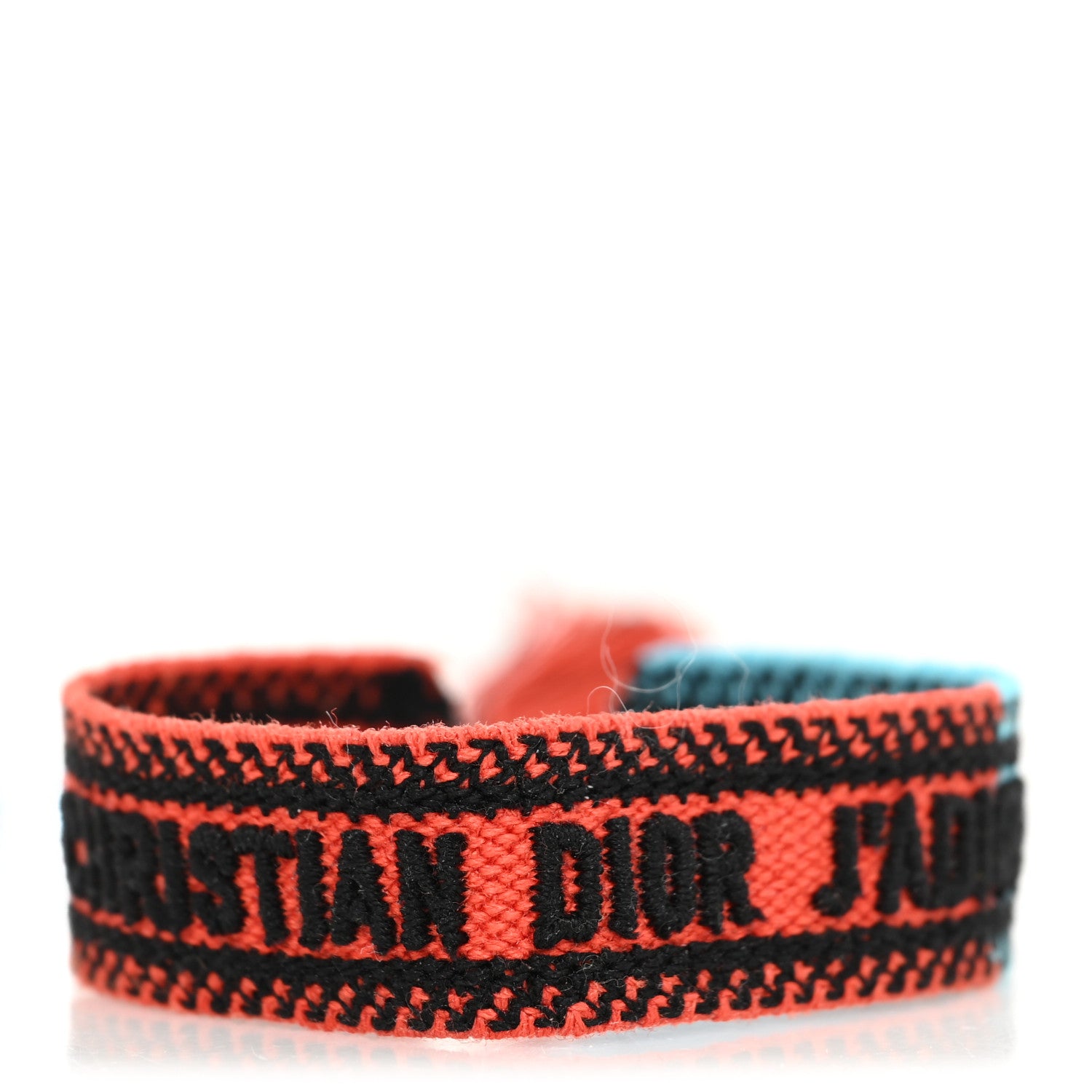 Christian Dior Woven Cotton J'Adior Friendship Bracelet Orange Blue 1 of 3