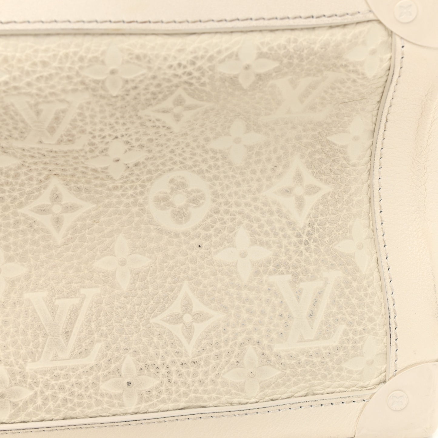 Taurillon Monogram Solar Ray Soft Trunk Powder White