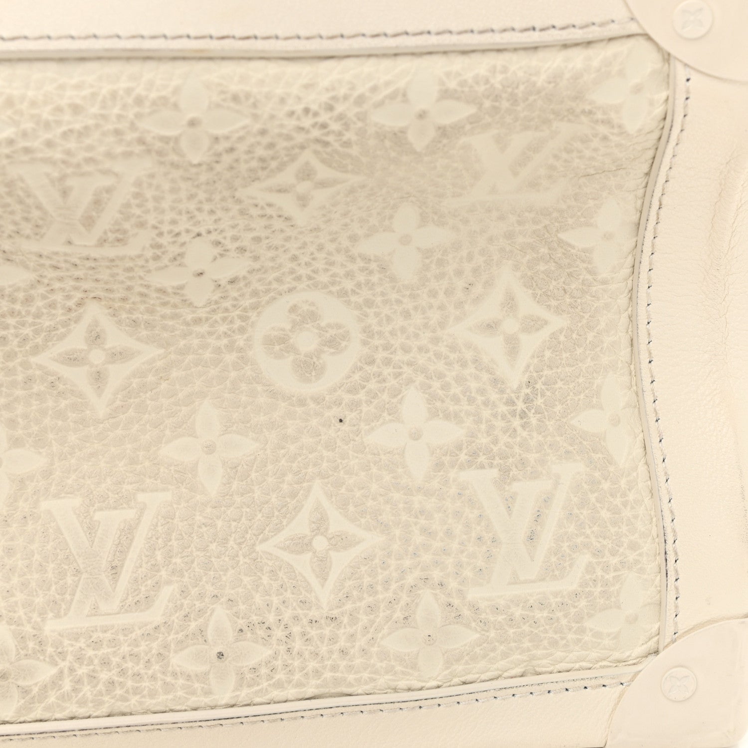 Louis Vuitton Taurillon Monogram Solar Ray Soft Trunk Powder White 11 of 17
