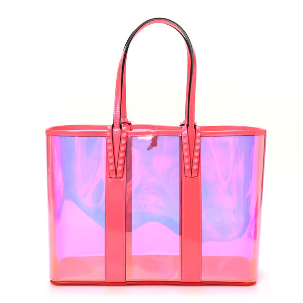Christian Louboutin PVC Spikes East West Cabata Tote Pink 1790235