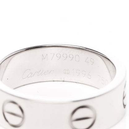 Cartier 18K White Gold 5.5mm LOVE Ring 49 4.75 4 of 4